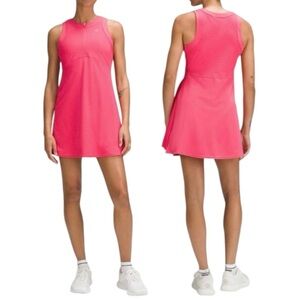 Lululemon Grid-Texture Sleeveless Tennis Dress Lip Gloss 12